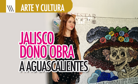 “LA CATRINA” PLASMADA EN MOSAICO DE 2 METROS: OBRA DE LA ARTISTA JALISCIENSE MIRIAM IBARRA