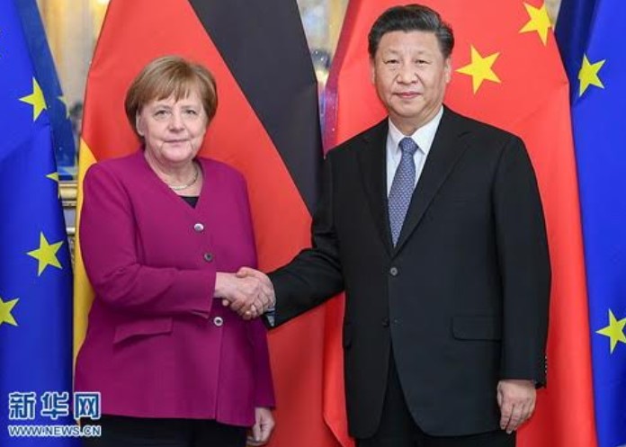 Angela Merkel y Xi Jinping