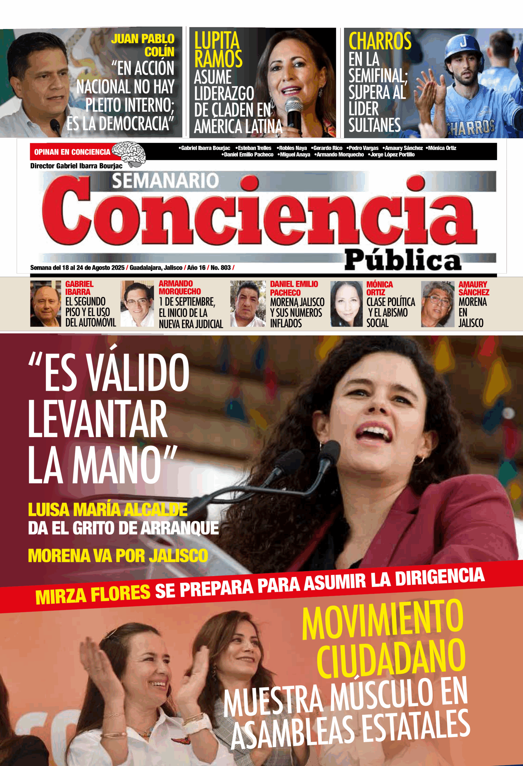 Edición 803: «Es válido levantar la mano»: Luisa María Alcalde da el grito de arranque, Morena va por Jalisco